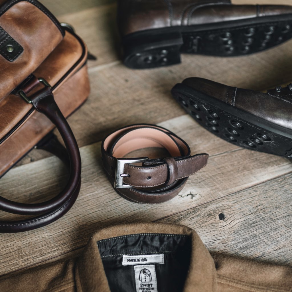 Men's Classic Leather Belt | Old English - Image 6