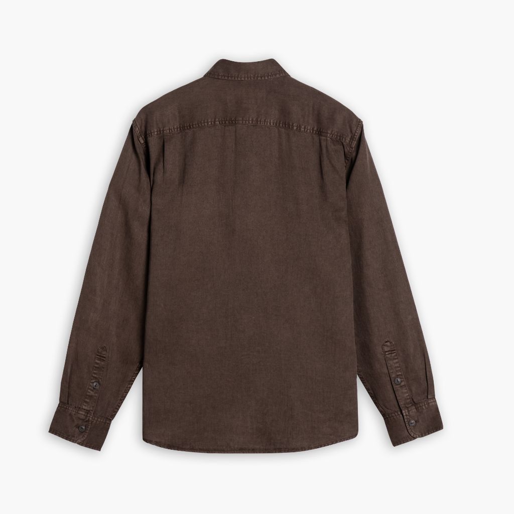 Chambray Workshirt | Brown - Image 2