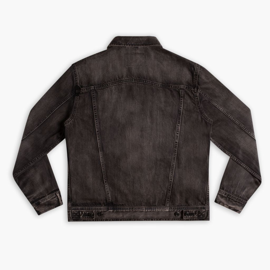Denim Trucker Jacket | Faded Black - Image 6