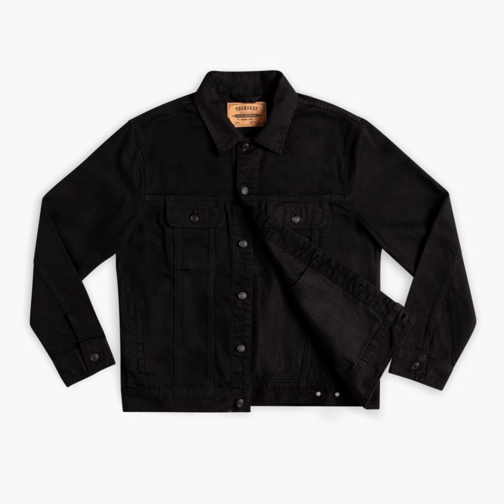 Denim Trucker Jacket | Pitch Black - Image 5