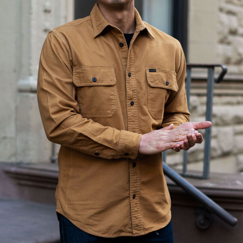 Filson Field Flannel Shirt | Tan Nubuck - Image 6