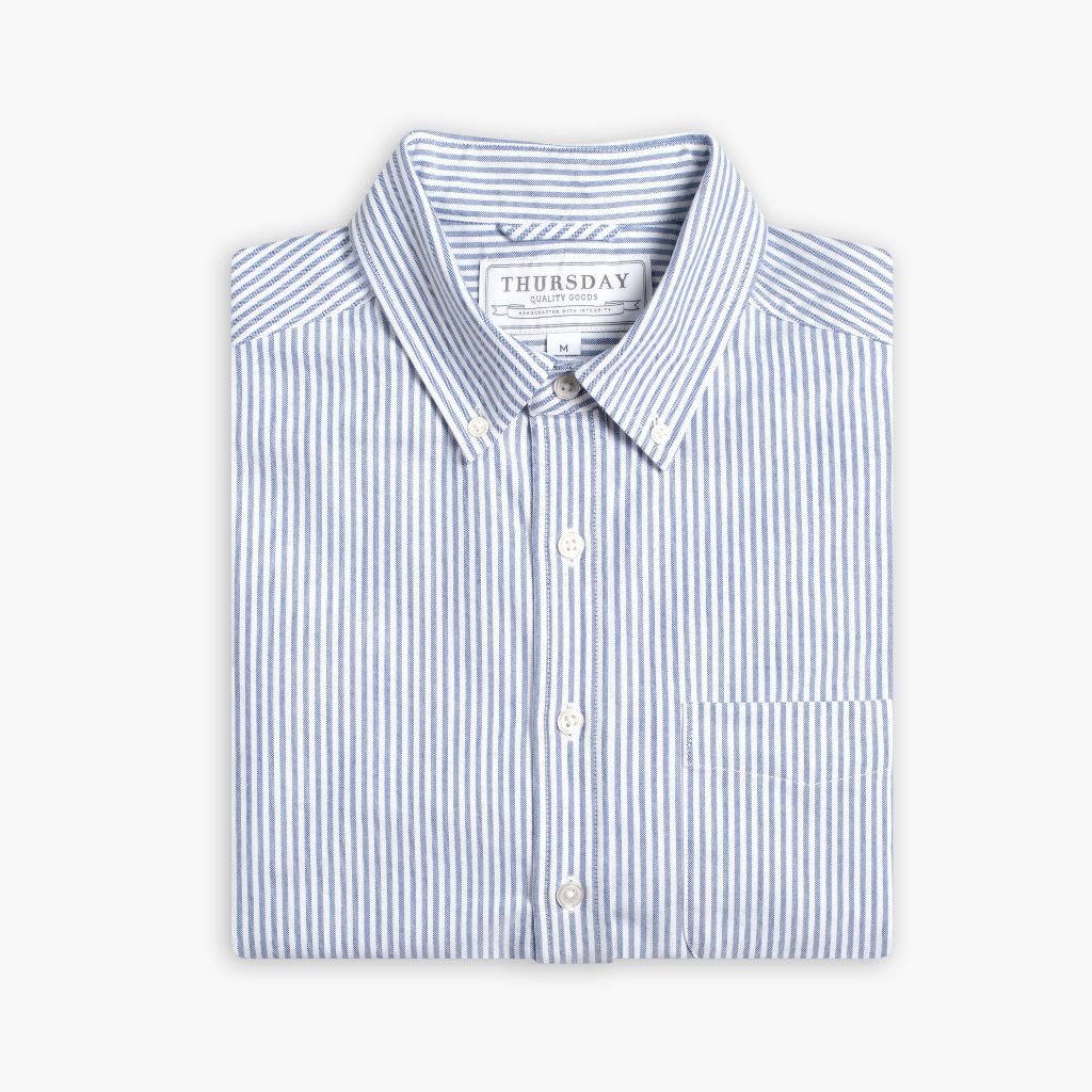 Oxford Shirt | White & Indigo - Image 3