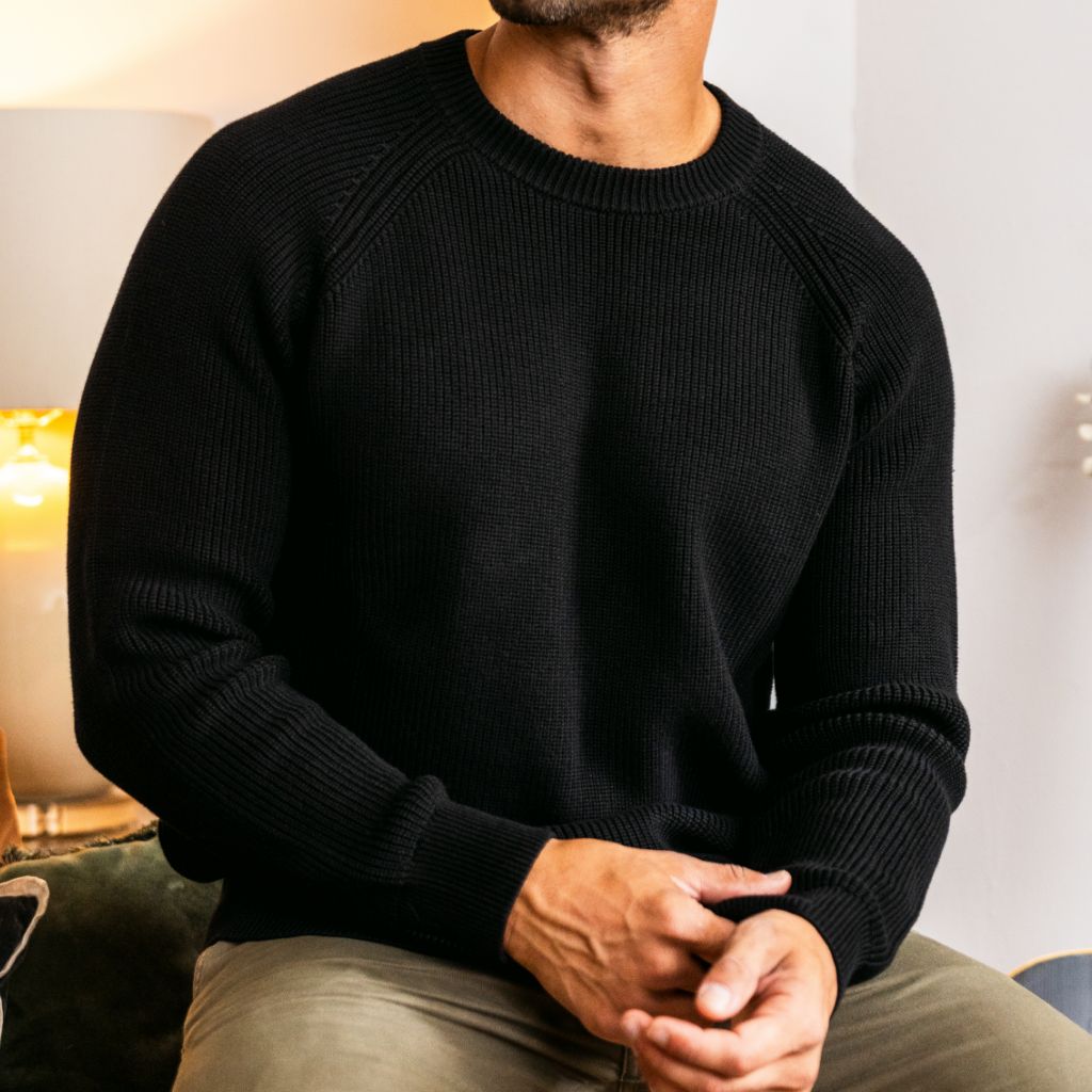 Ribbed Crewneck | Black - Image 5