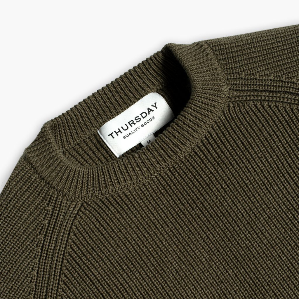 Ribbed Crewneck | Olive - Image 3