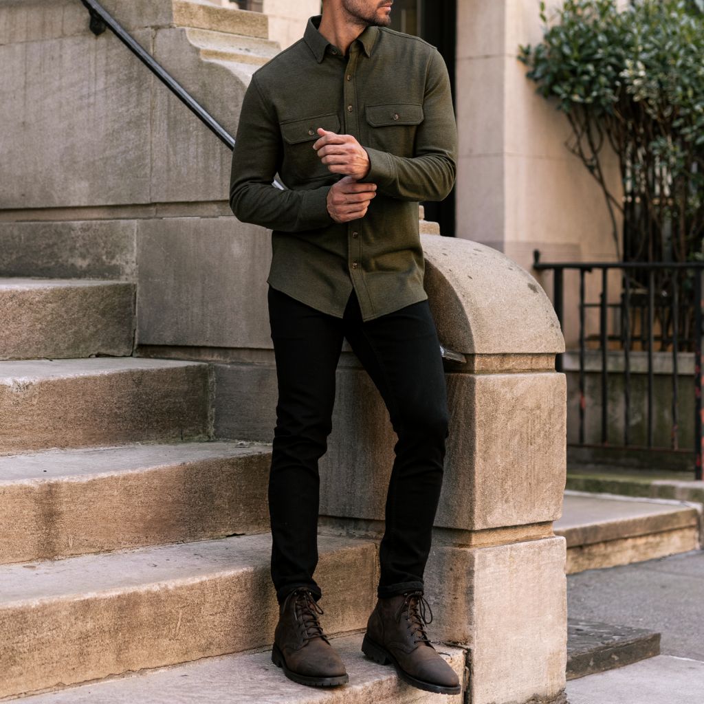 Everyday Button-Down Shirt | Olive (Two Pocket) - Image 8