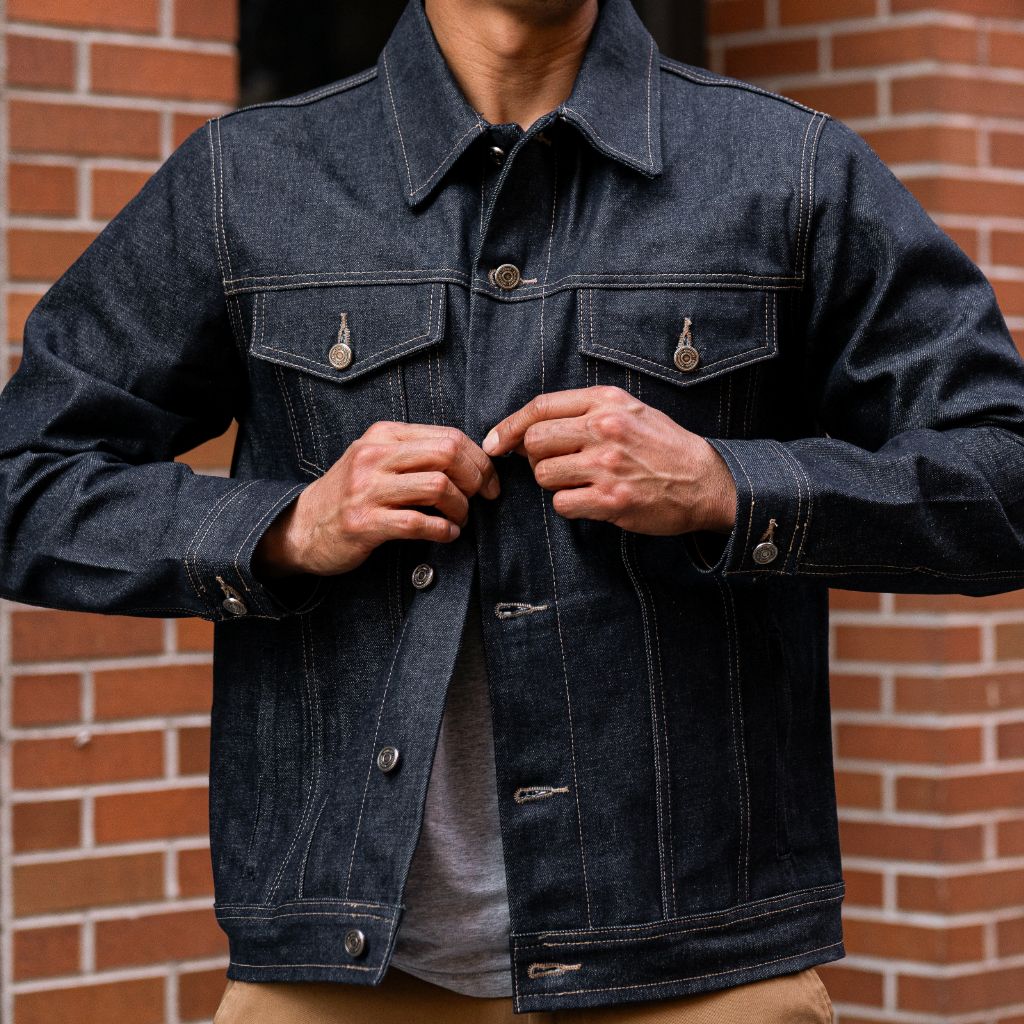 Selvedge Denim Trucker Jacket | Raw Indigo - Image 2
