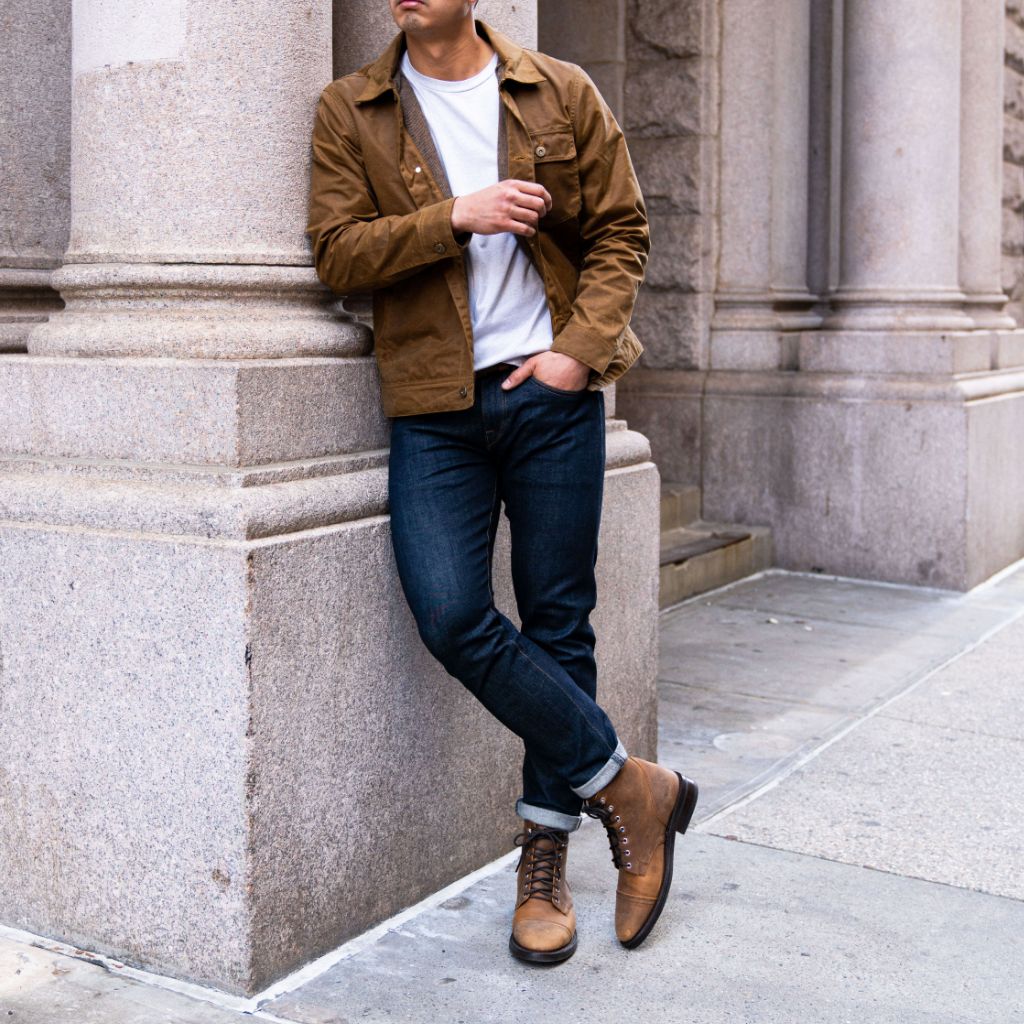 Waxed Canvas Field Jacket | Khaki - Image 3