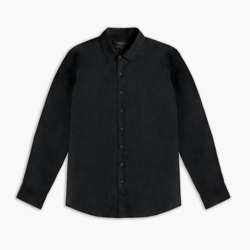 Linen Shirt | Black