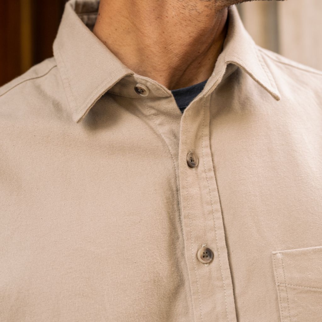 Solid Shirt | Taupe - Image 7