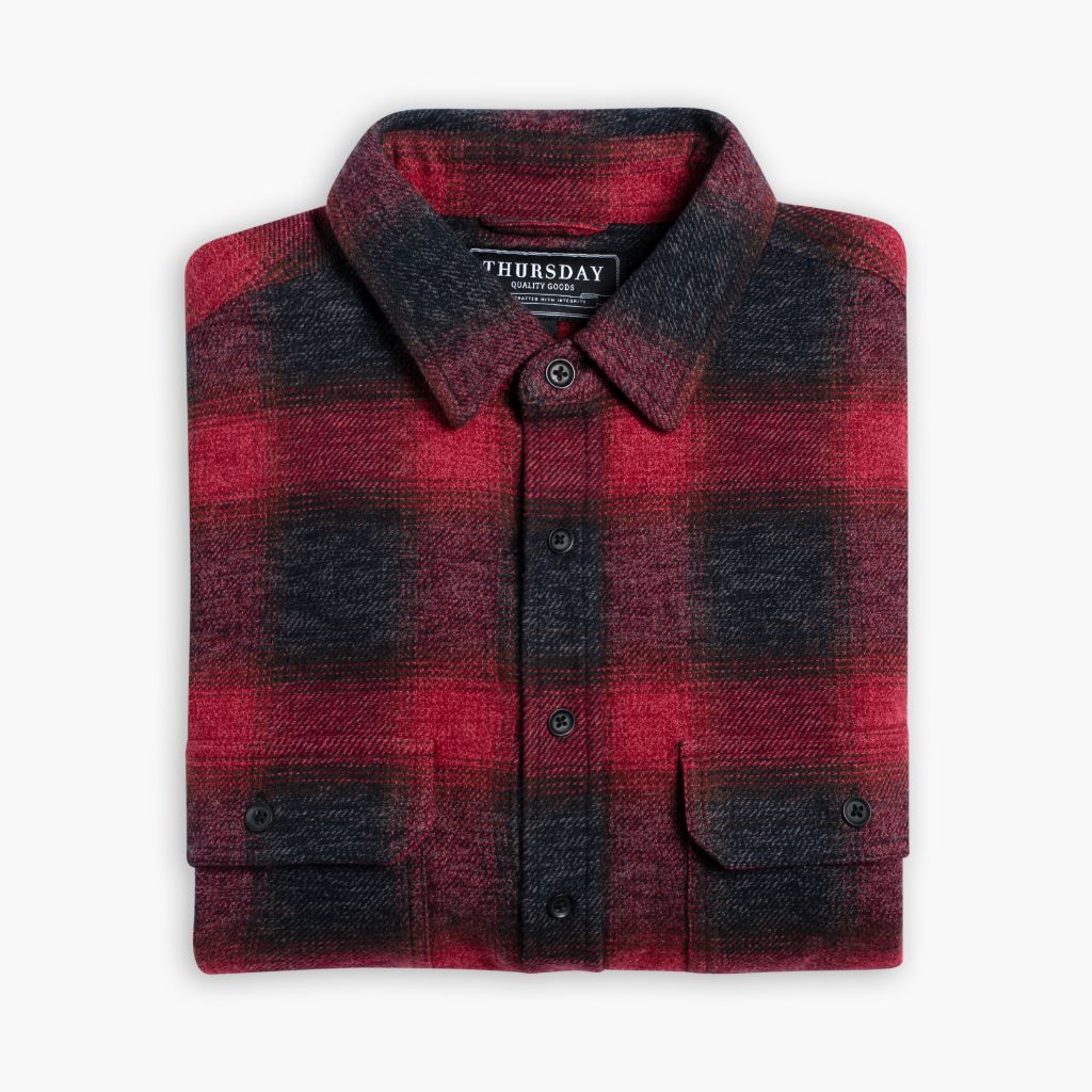 Summit Flannel Shirt | Red - Image 3