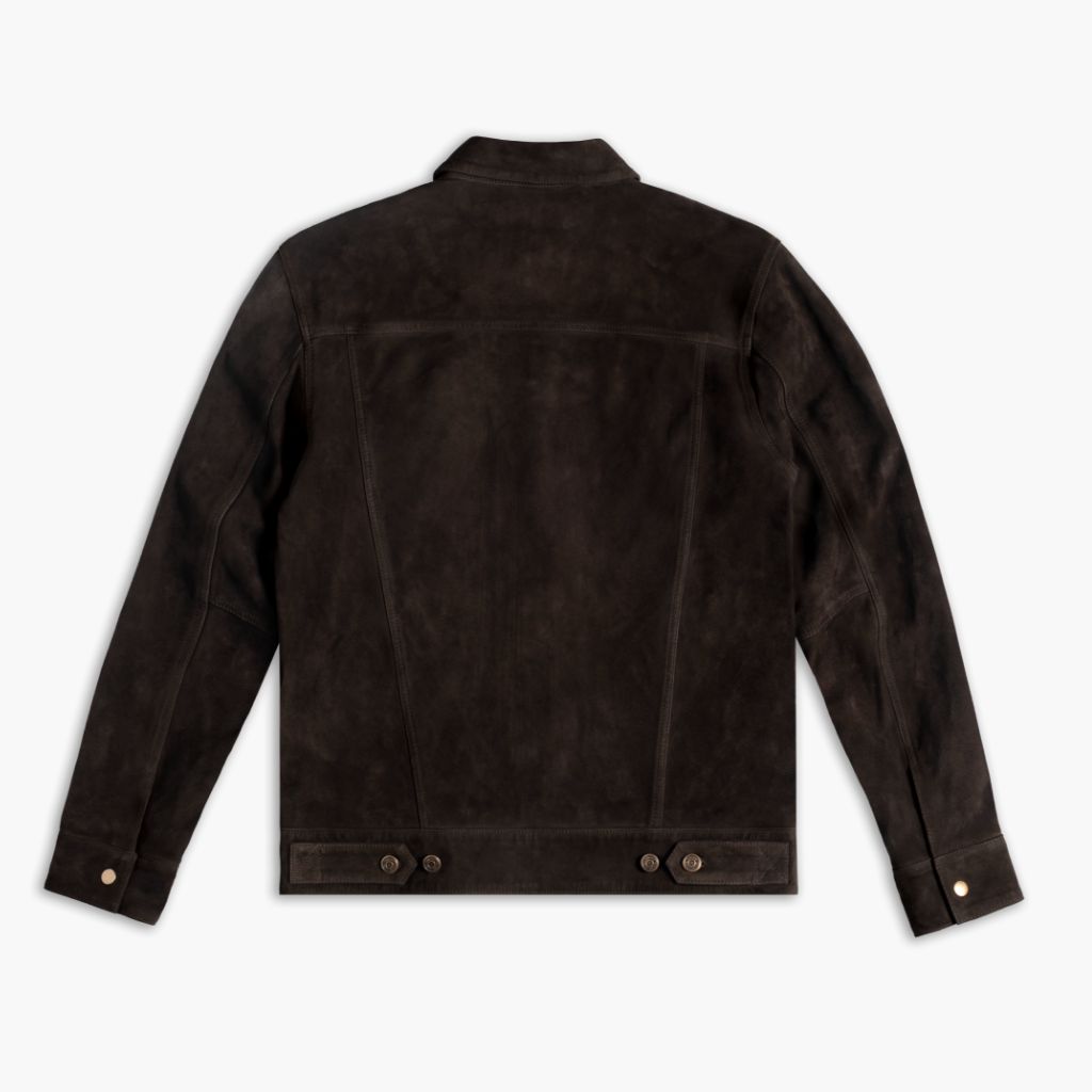 Suede Trucker Jacket | Chocolate - Image 6