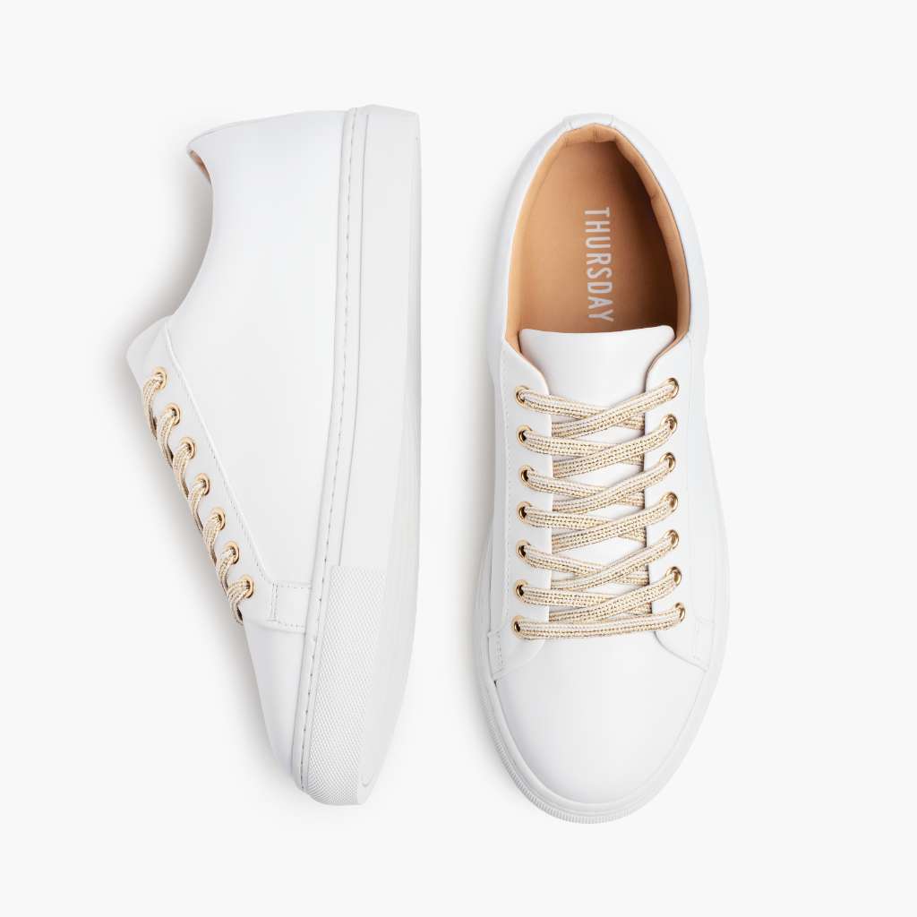 Women's Premier Low Top | White & Gold - Image 5