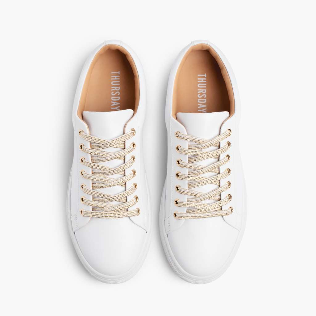 Women's Premier Low Top | White & Gold - Image 3