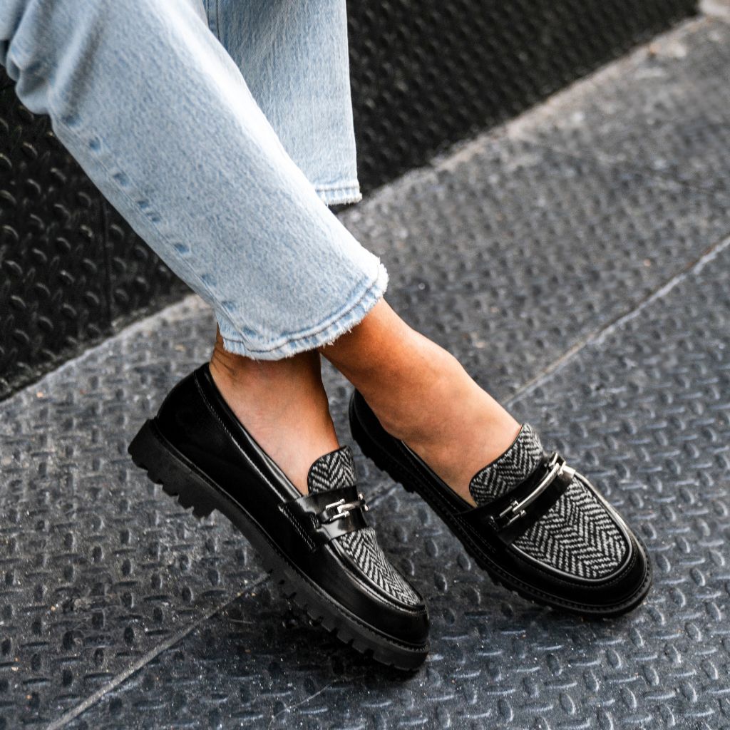 Penny | Black & Silver Herringbone - Image 7