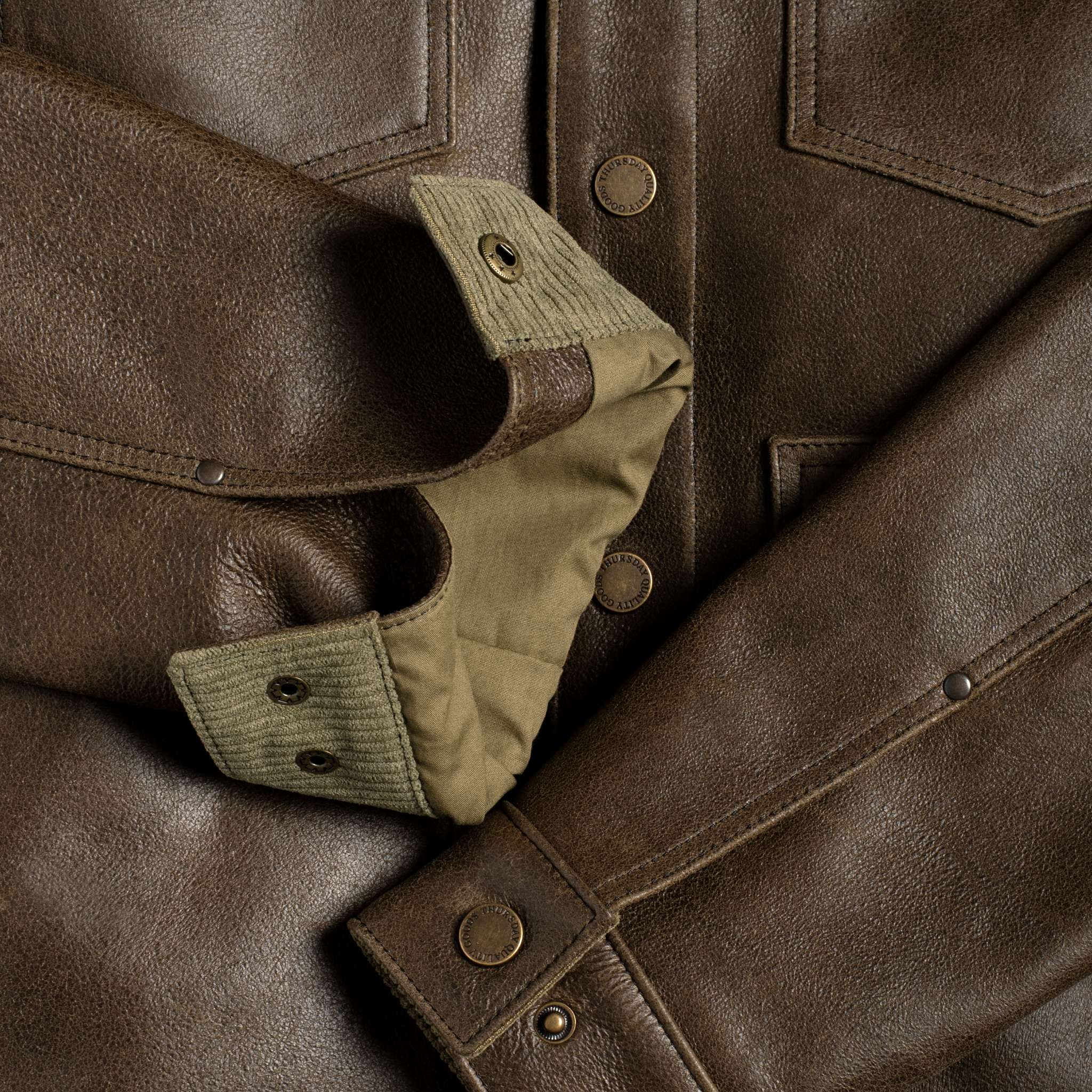 Roughout Cruiser Jacket | Dark Olive - Image 8