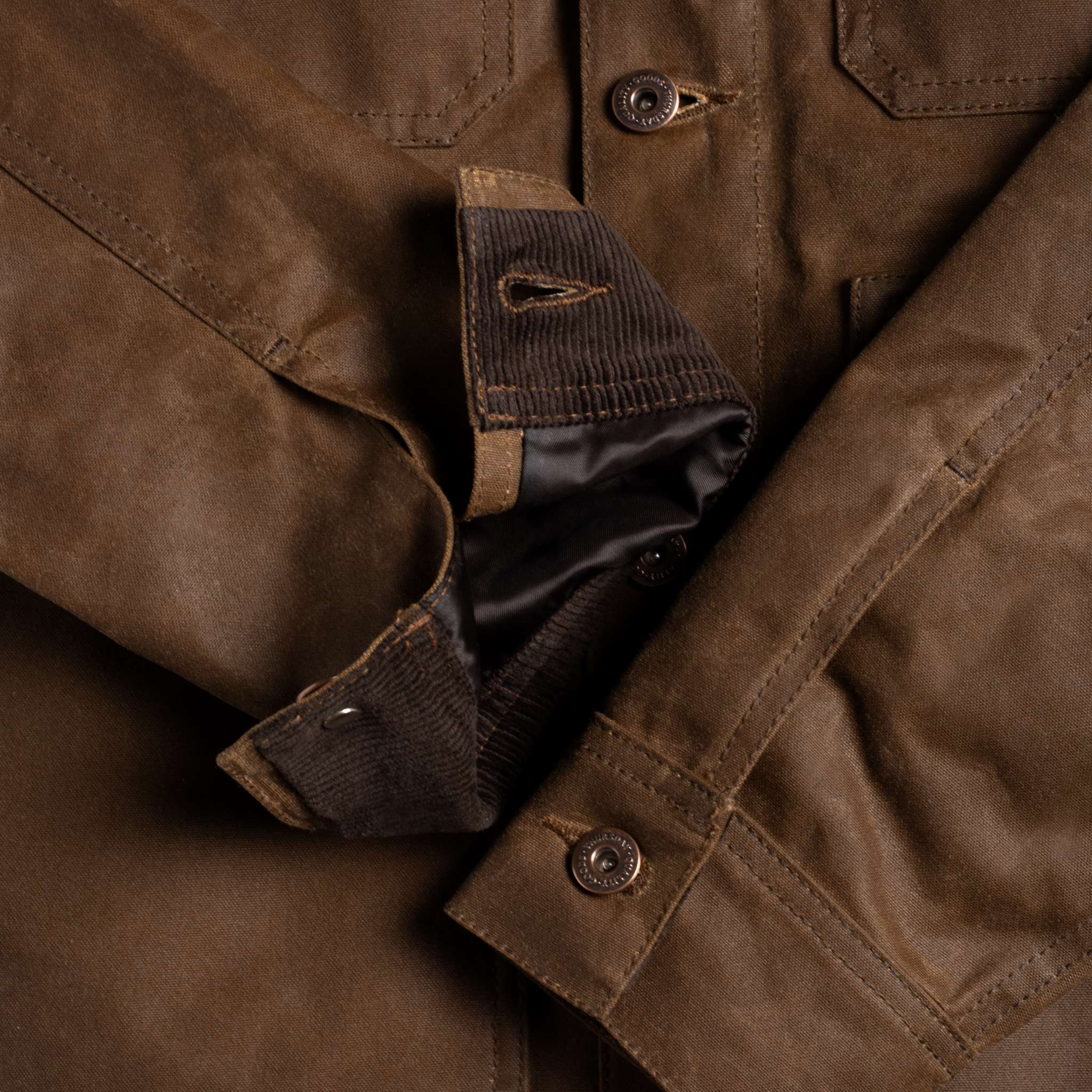 Waxed Trucker Jacket | Coyote - Image 8