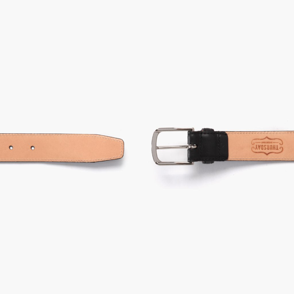 Men's Brogue Leather Belt | Black - Image 3